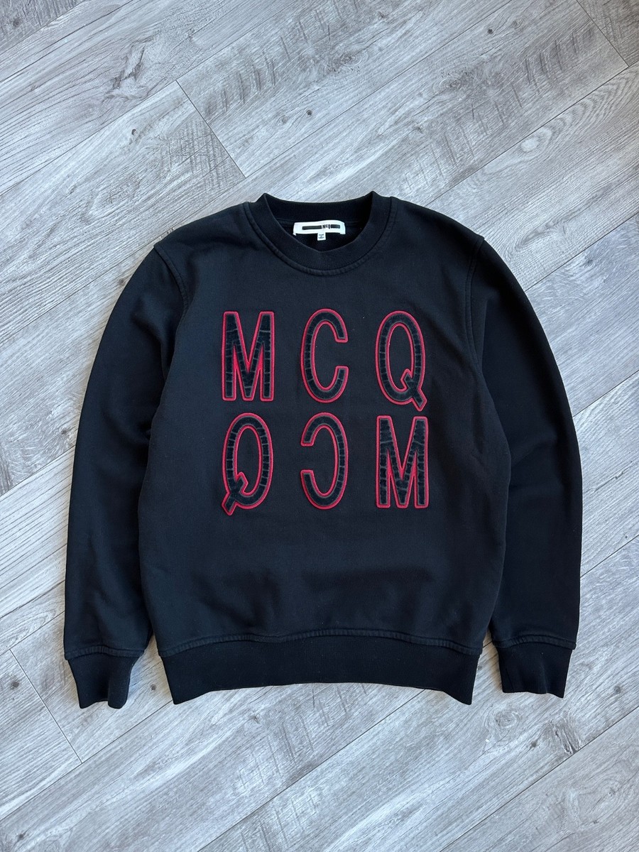 Alexandr Mcqueen men's black MCQ cotton sweatshirt Size: XS View 2