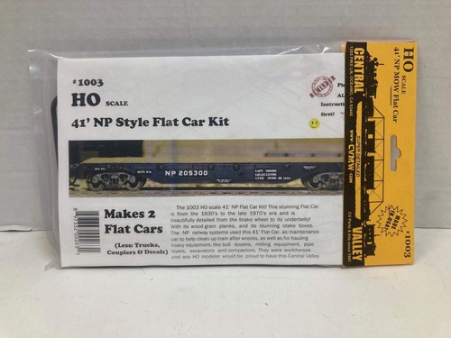 Kit de coche plano estilo NP Central Valley escala HO 41' #1003 - Hace 2 coches planos - HO | Zustand: New