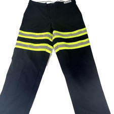 Cintas Work Pants Mens 40x30 Blue Reflective Stripe High Visibility Safety Chino