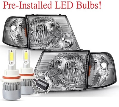 TRIPLE E EMBASSY 2005 2006 CHROME LED HEADLIGHTS HEAD LIGHTS SIGNAL LAMPS RV