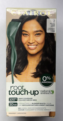 Clairol Root Touch-Up Natural Instincts BLACK #2 Gray Coverage 0% Ammonia