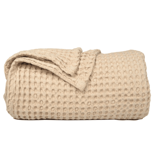 The Fine Living Co. 100% Cotton Waffle Weave Throw Blanket Lightweight Soft - 第 1/7 張圖片