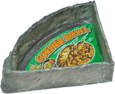 Reptile Rock Corner Water Dish, X-Large, Assorted Color