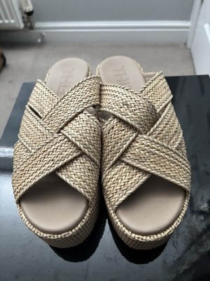 UK 6 Themoire Keilsandaletten Eu 3 Neu ohne Karton