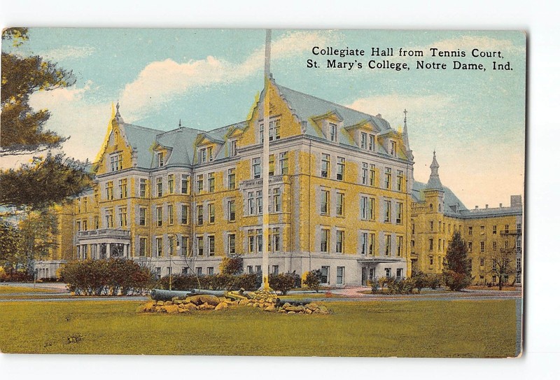 Notre Dame Indiana IN Postcard 1907-1915 St Mary's College Collegiate Hall