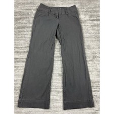 Elle Trousers Womens 8 Gray Wide Leg Stretch Cotton Professional Pants