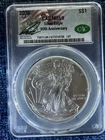 2016 AMERICAN SILVER EAGLE $1 CACG MS69 1oz SILVER CAC SIGNED