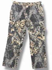 Vintage 1990s USA Made Camo Cargo Pants Realtree Style Hunting Outdoor Large 36