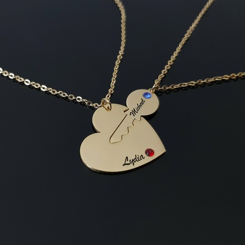 Valentines Day Necklace Couple Gift 