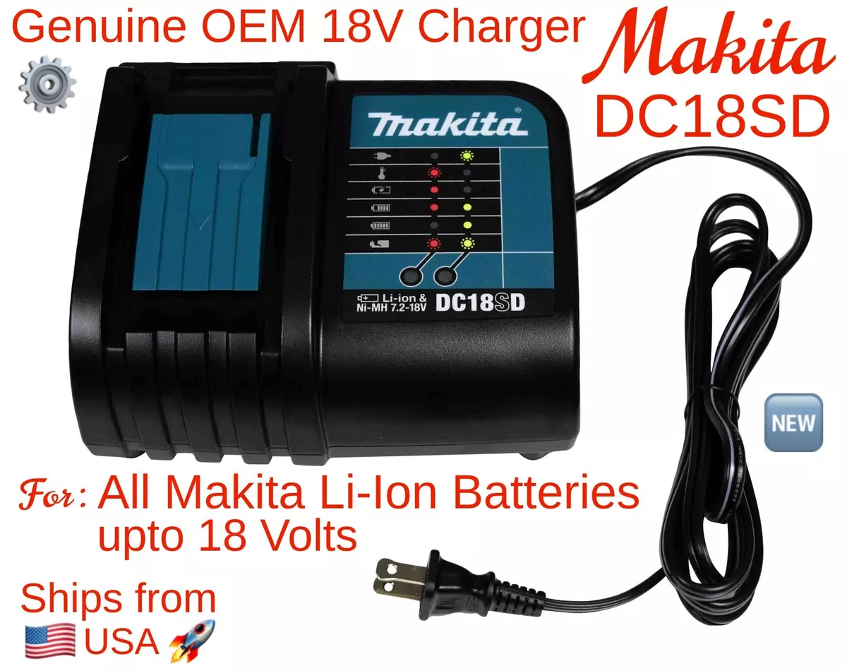 MAKITA DC18SD OEM Genuine Charger for 18V Li Ion Batteries BL1815N