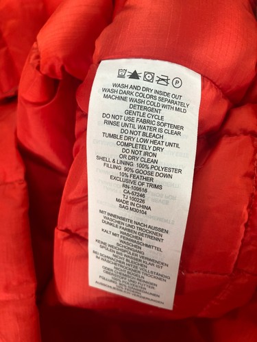 Victorinox Vest Mens Large Red Down Duvet Soft Shell Swiss Army Full Zip Nylon - Picture 10 of 14