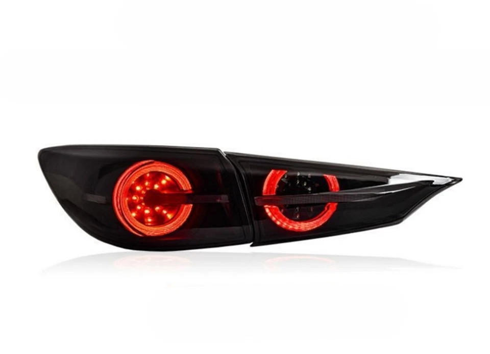 Luzes de freio e lanternas traseiras de LED externas de plástico ABS para Mazda 3 2014-2019 - Imagem 2 de 4