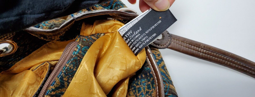 Kathy Van Zeeland Teal & Brown Brocade Fabric Purse With Vinyl Leather Look Trim - Picture 11 of 13