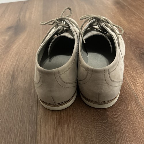 Clarks Raharto Vibe Oxford-Schuhe Herren Größe 9 M Grau Nubuk Schnürschuhe Captoe Schuhe - Bild 4 von 7