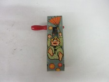 VINTAGE TOY CELEBRATION NOISE MAKER TIN CLOWN   S-1651