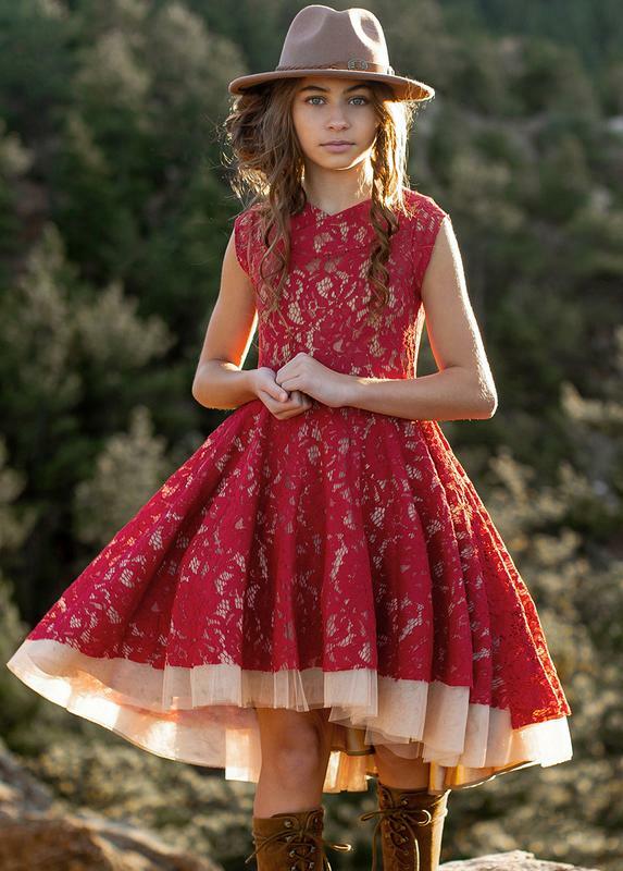 New Girls Joyfolie Red Dress Holiday Christmas Lace Vintage 14 Special Occasion New Girls Joyfolie Red Dress Holiday Christmas Lace Vintage 14 Special Occasion