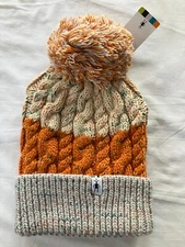 SmartWool Women Isto Retro Beanie Wool Blend Honey Gold NWT