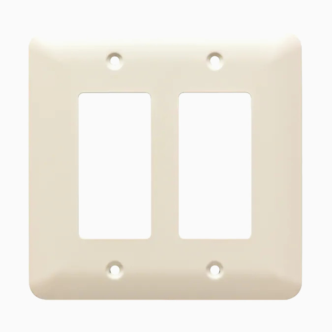 Style Selections Stamped Round Light Almond Standard Wall Plate