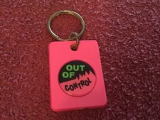 Out of Control Pink Plastic Key Chain 