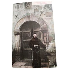 Santa Barbara Ca  Mission Guide Postcard 1910