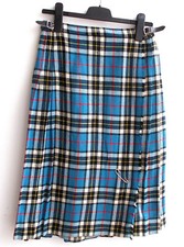 Ladies' traditional skirt blue black white check size 40 by Clan Laird