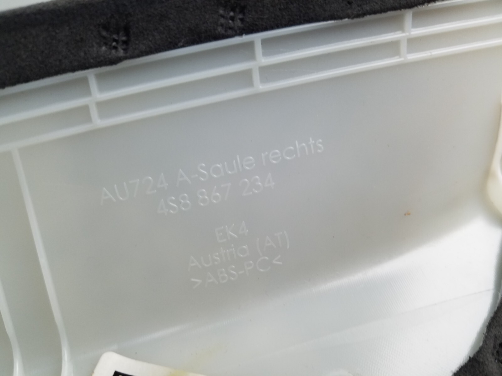 2017 Audi R8 V10 Alcantara Pillar Panels #1445 S2