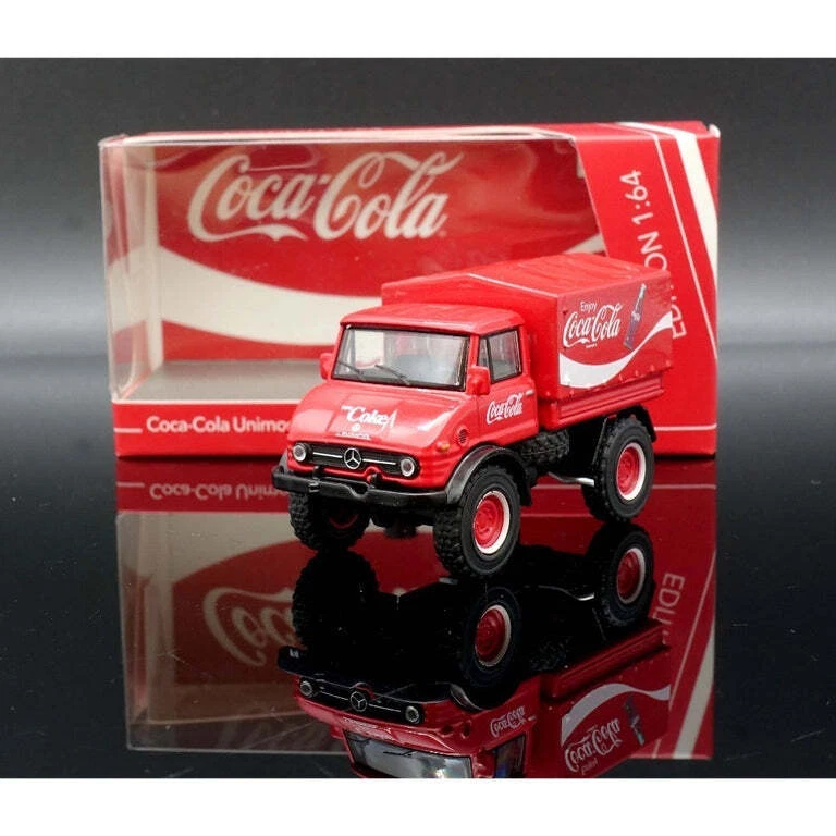 Schuco x Coca-Cola 1/76 Scale Model Diecast Model Red UNIMOG 406 Toy Gift Truck - Image 4 of 4