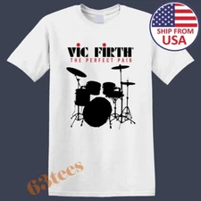 Vic Firth Drums Men's White Size S to 5XL