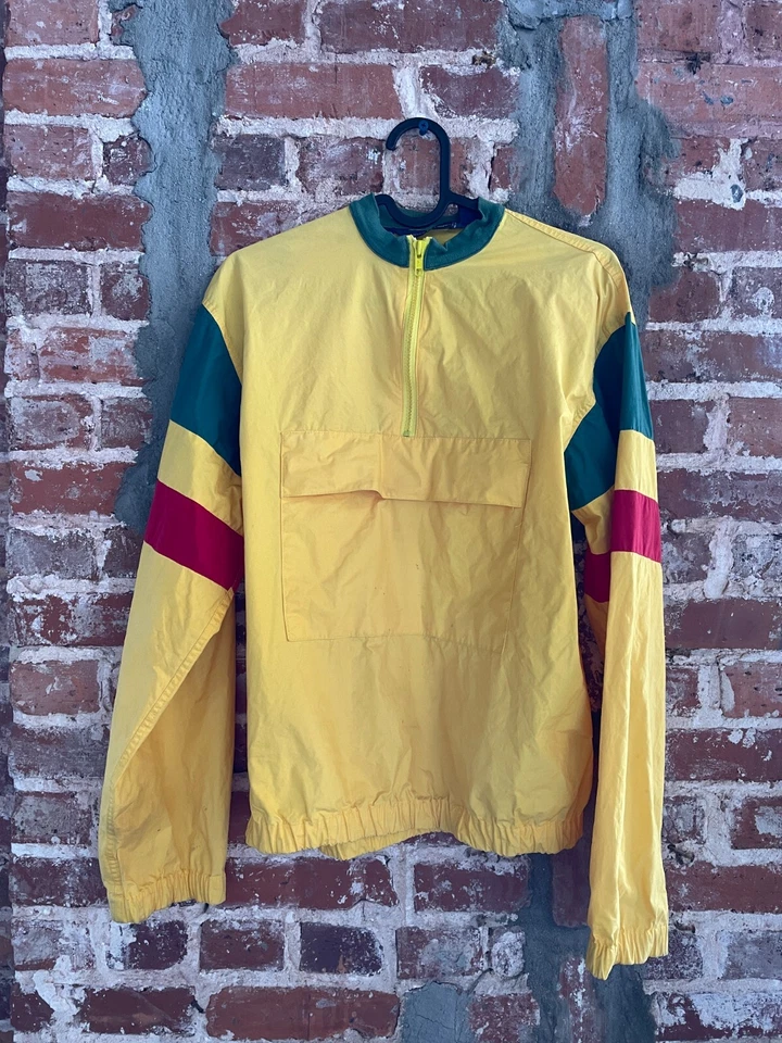 DE COLECCIÓN Ralph Lauren Para hombres Bloques de Color Algodón 1/4 Cremallera Pullover Anorak Bolsa Foto 2 de 4