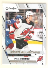 Jack Hughes 2023-24 O-Pee-Chee Base AS Short Print #506 Devils