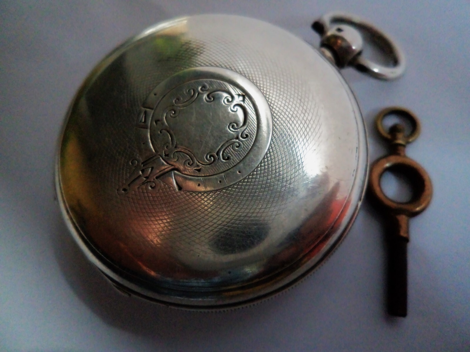 ANTIQUE VICTORIAN 1885 GOLIATH FUSSE SILVER  POCK… - image 4