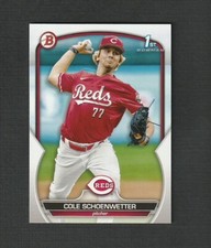 2023 Bowman Draft Cole Schoenwetter Bowman 1st #BD-116 Cincinnati Reds
