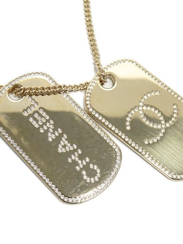 Chanel 2020 Dog Tag Necklace Coco mark 