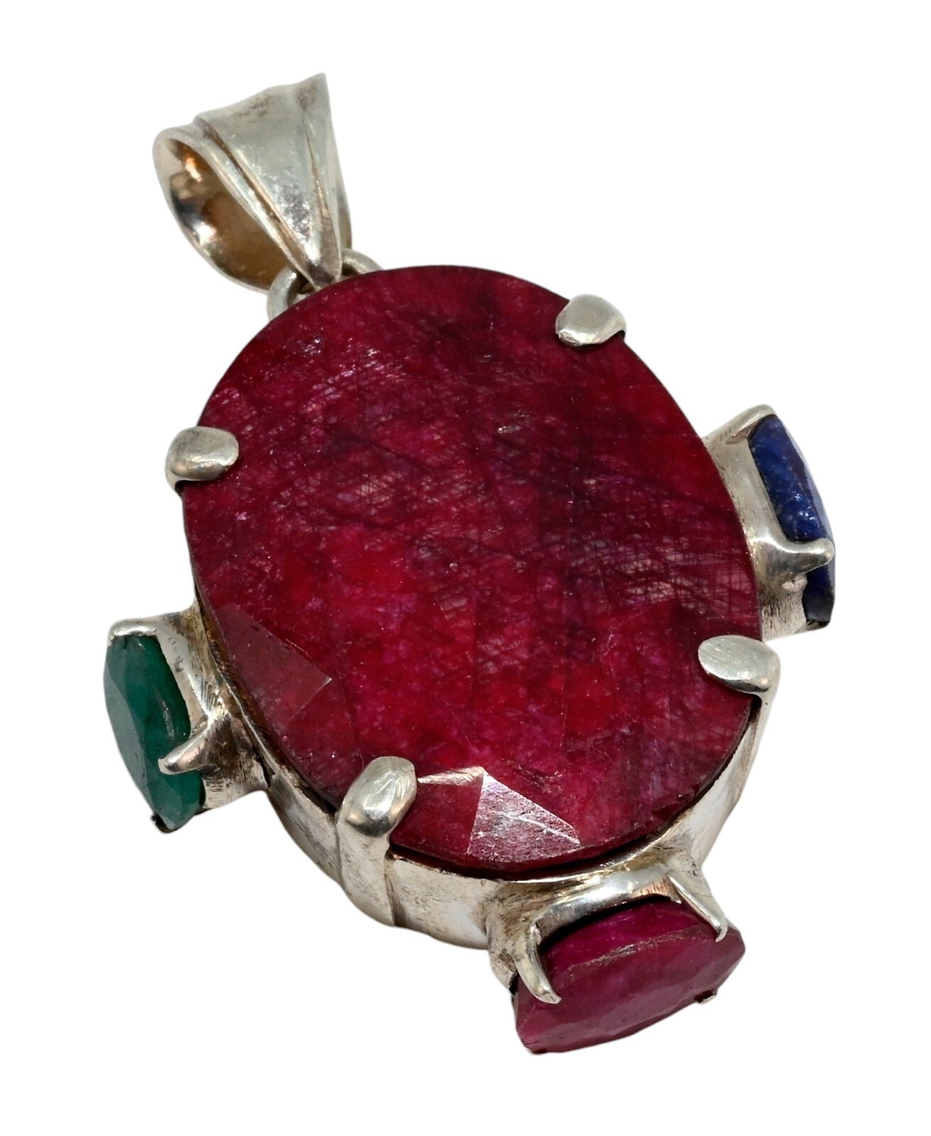 Gigantic Natural Red Ruby Solid 925 Sterling Silv… - image 1