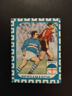 FIGURINE FOOTBALLERS NANNINA 1961/62 SAMPDORIA BERGAMASCHI NEW NEVER ATTACHED