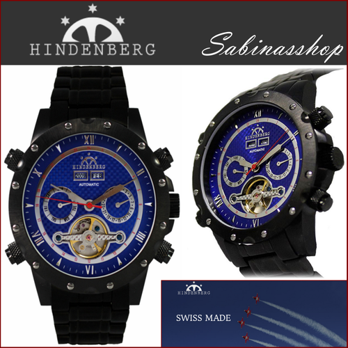 HINDENBERG™ 140H n°184-5560 CONQUEROR STEEL BLUE OROLOGIO AUTOMATICO 20Rub.  UOMO | eBay