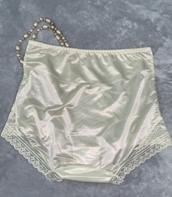 NEW Sheer Silky Shiny Nylon Shaping Panties Whisper Thin  7  L Light Control