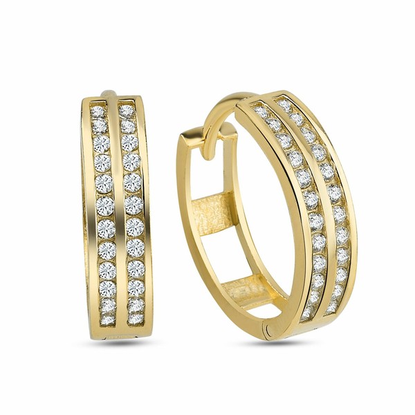 Creole Ohrring 925 Sterling Silber Dkeniz Creolen 925/- Sterling Silber Zirkonia-image