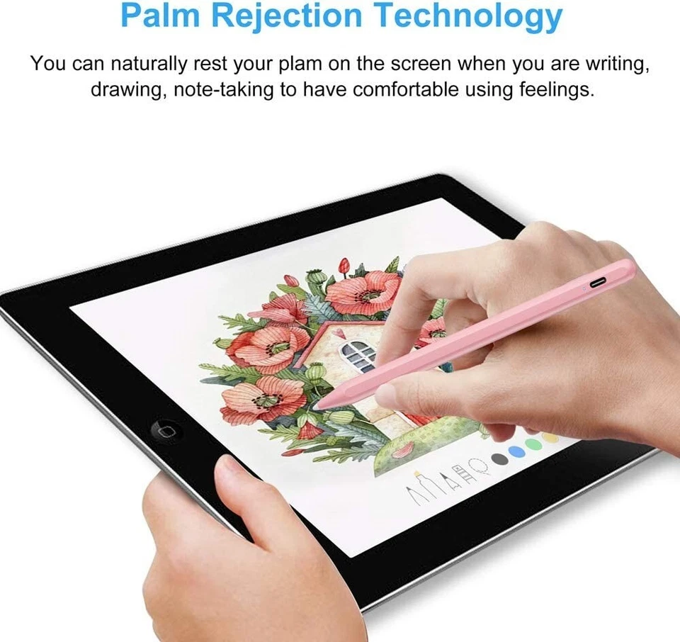 Pink Stylus Pencil for Apple iPad/Mini/Air/Pro 2018-2024 with Palm rejection - Image 3 of 4
