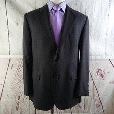 Bill Blass 42R Wool 2 Button Gray Suit Blazer