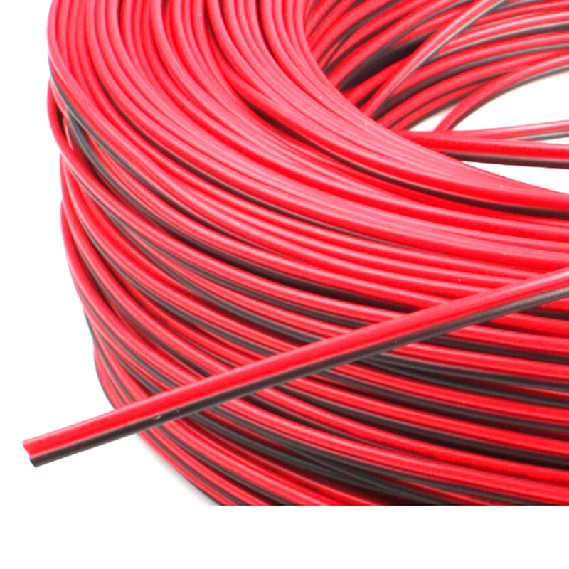 Led Wire Red 10m LED Cables 2 Pin LED Strip Cable 22AWG 2 Core Red Black Electrical ...