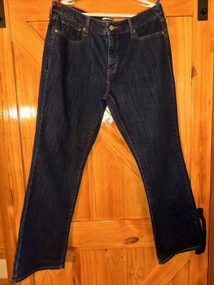 Levi's Womens Blue Jeans 415 Classic Bootcut 18W Plus Stretch Dark Wash  NWOT