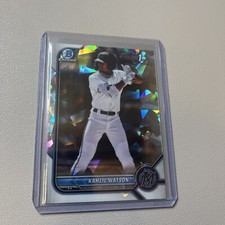 2022 1ST BOWMAN CHROME PROSPECT ATOMIC REFRACTOR KAHLIL WATSON BCP-3 MARLINS