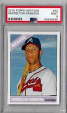 2015 Topps Heritage Andrelton Simmons PSA 9