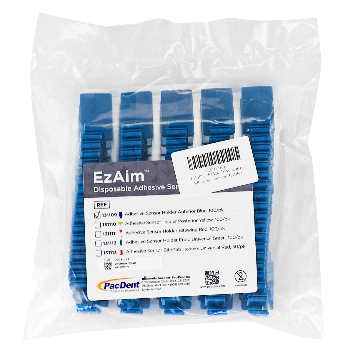 Pac-Dent EzAim Adhesive Dental Disposable Sensor Holders Endo