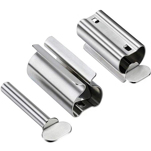 Rolling Toothpaste Tube Squeezer Stainless Steel Easy Dispenser Squeeze Holder - Picture 6 of 24