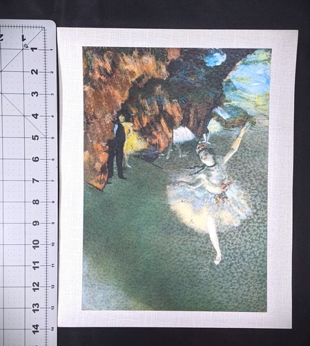 Edward Degas Lithograph Dancer On The Stage 14 x 11 Color - Picture 2 of 4