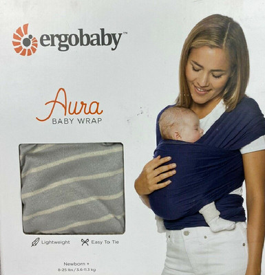 ergobaby aura wrap grey stripes