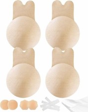 Adhesive Bra Sticky Bra 2 Pair Push Up Sticky Boobs for Women Invisible Silicone