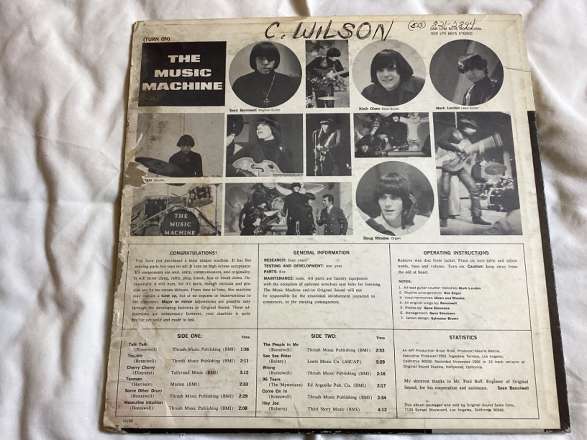 THE MUSIC MACHINE TALK TALK LP 1960
